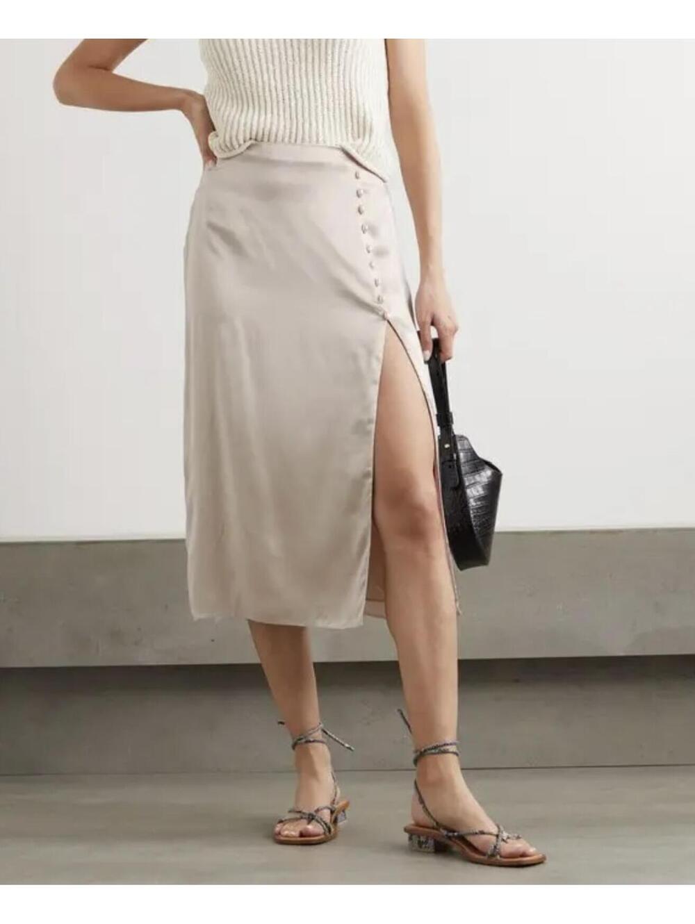 NWT Cami NYC 'The Kalanni' embellished silk charmeuse midi skirt - Picture 4 of 7